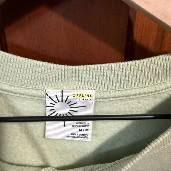 Aerie Cloud Fleece Oversized Crewneck Sweatshirt Size M - Picture 2 of 4